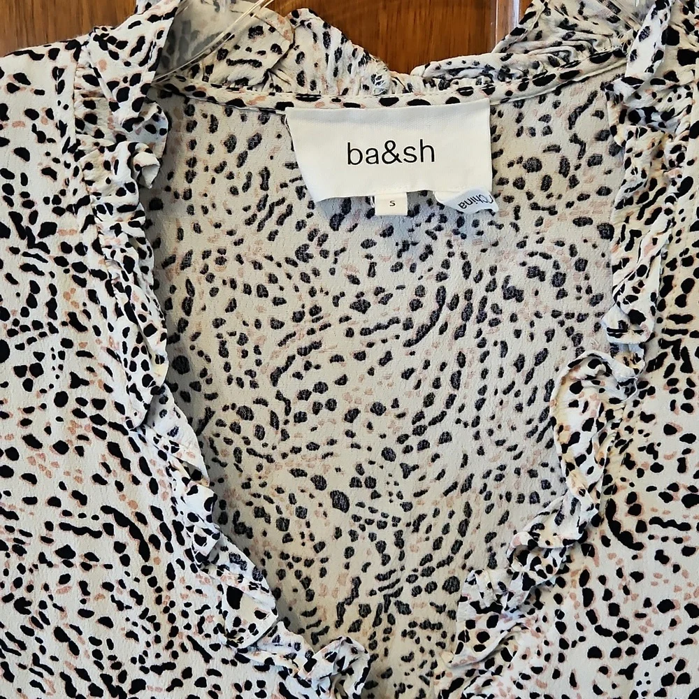 ba&sh Ruffle Neck And Sleeve Blouse. Small. Excellent Cond. - Picture 2 of 6